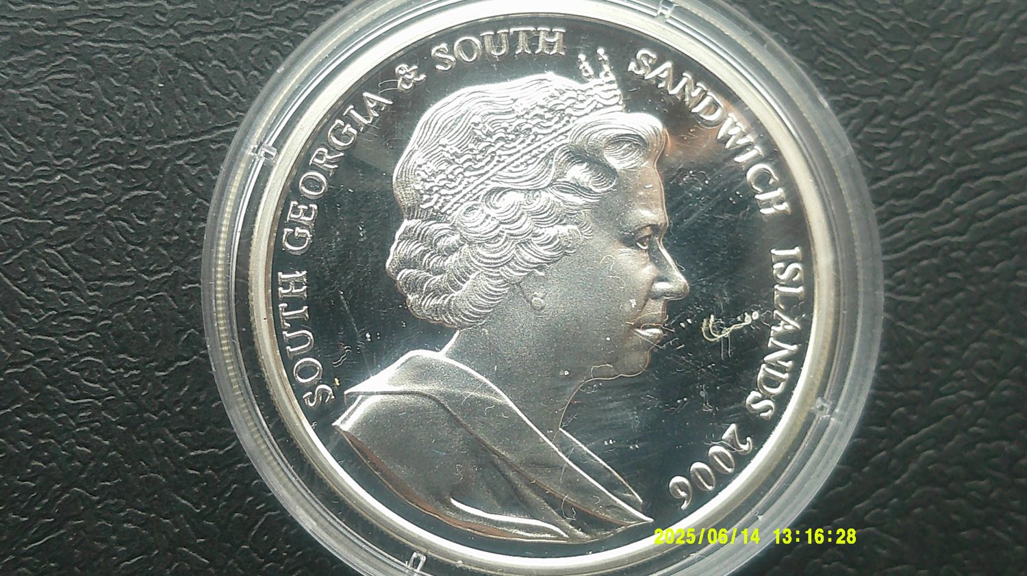 South Georgia & South Sandwich Islands Silver Proof £2  -  2006  (Elizabeth & Philip Wedding)