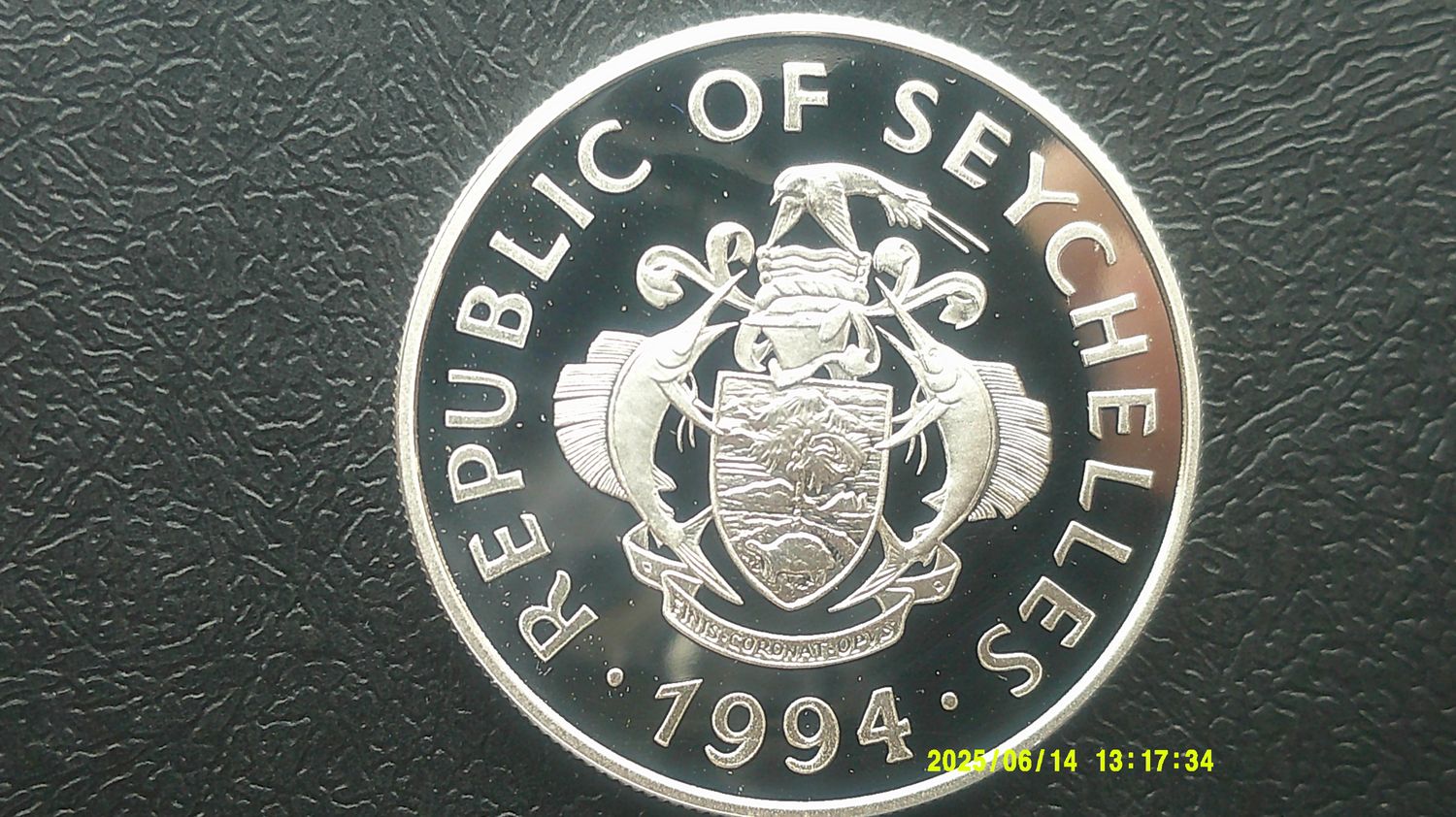 Seychelles 25 Rupees Silver Proof - 1996 (Queen Mother)