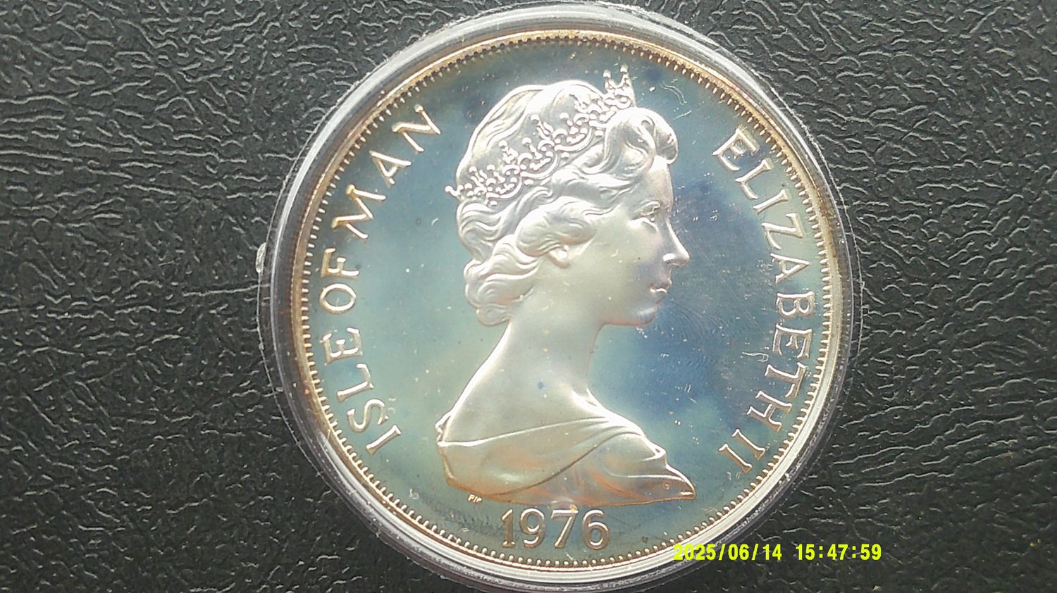 Isle of Man Sterling Silver Proof Crown - 1976  (Washington)