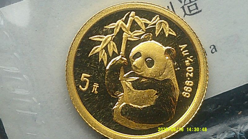 China Gold 1/20 Oz Panda - 1995