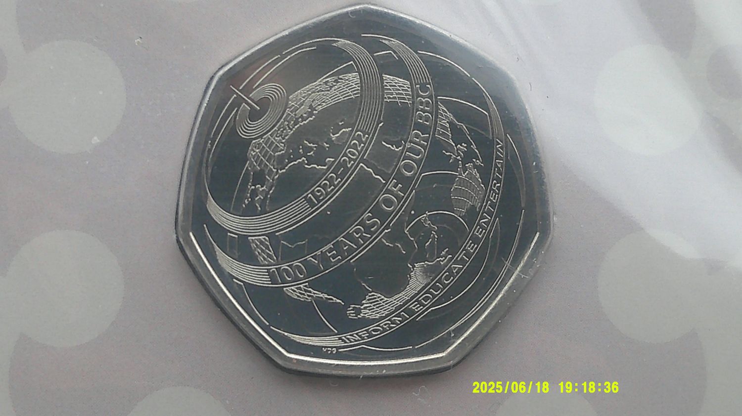 2022 - Fifty Pence (199th Anniversary of the BBC)