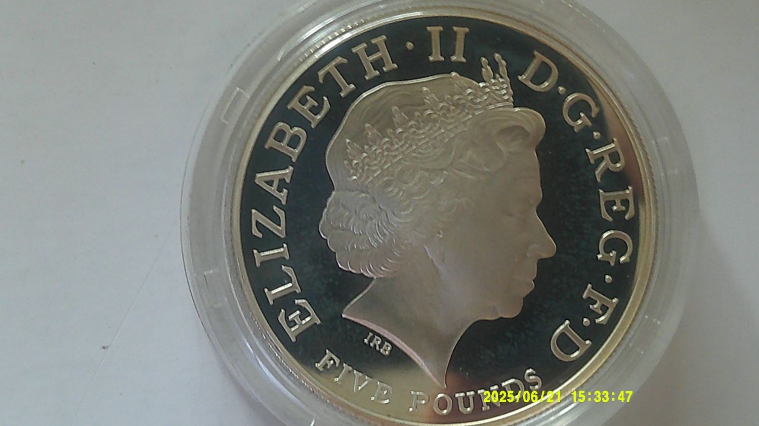2012 - Silver Proof Piedfort Five Pounds (Countdown to London)