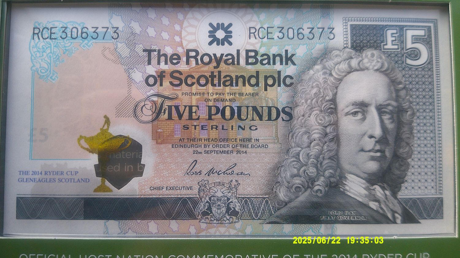 Royal Bank of Scotland £5  -  2014