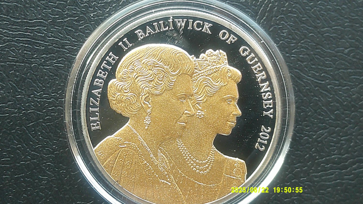 Guernsey £5 Silver Proof - 2012 (Golden Jubilee)  ( PDHR)