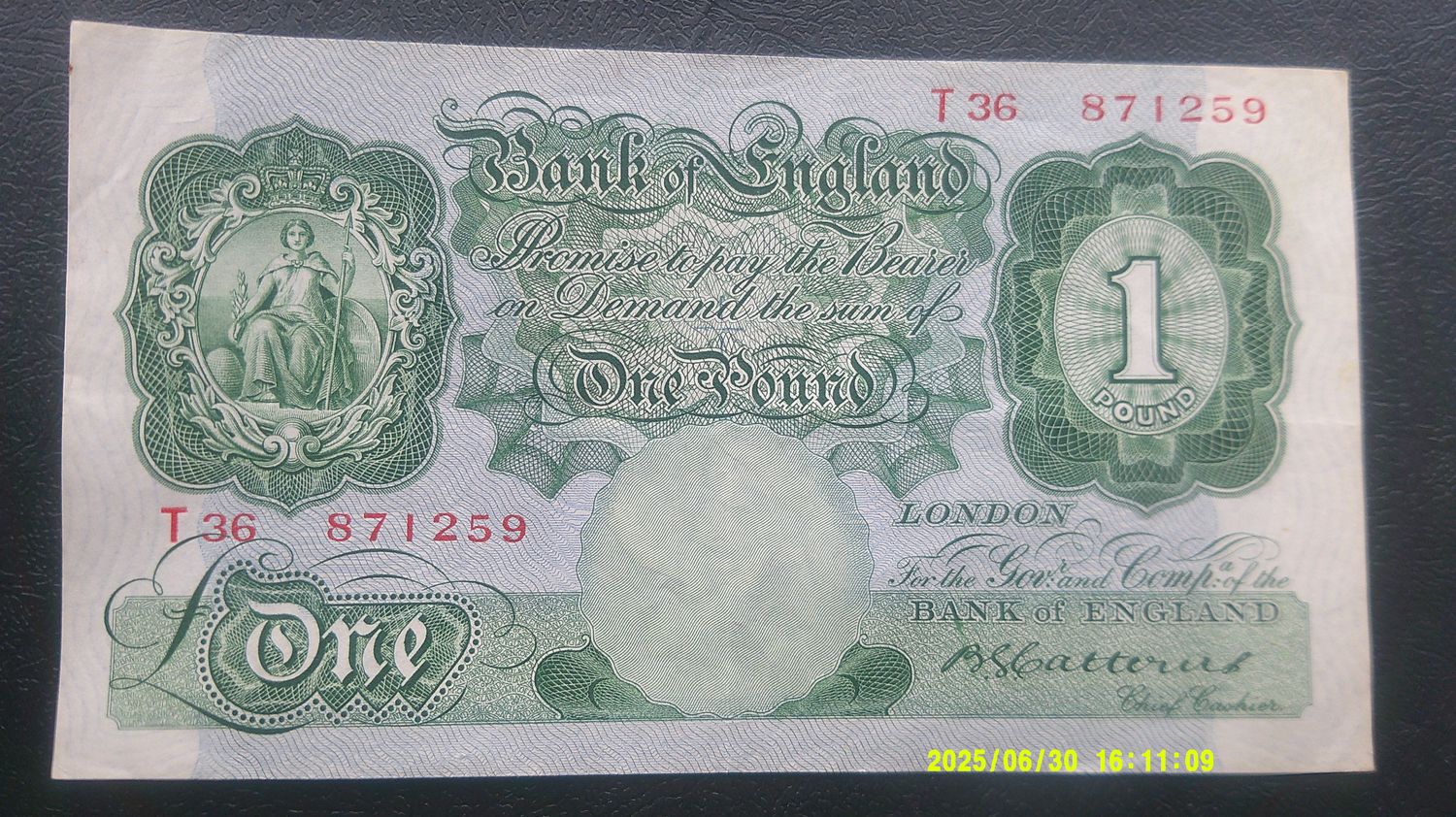Bank of England £1 - 1930