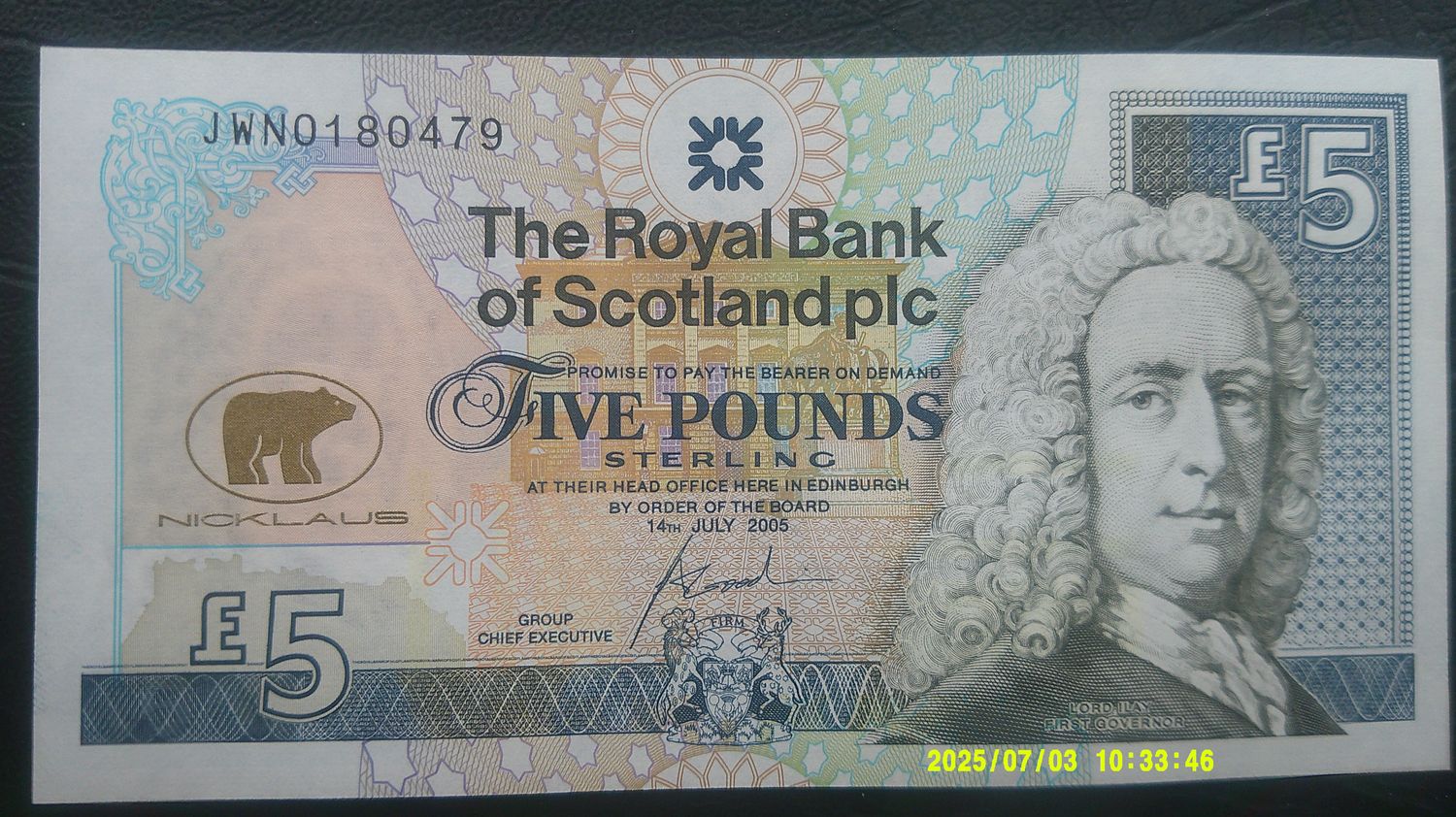 Royal Bank of Scotland £5  -  2005