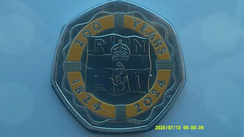 2024 - Fifty Pence (RNLI 200 Coloured)