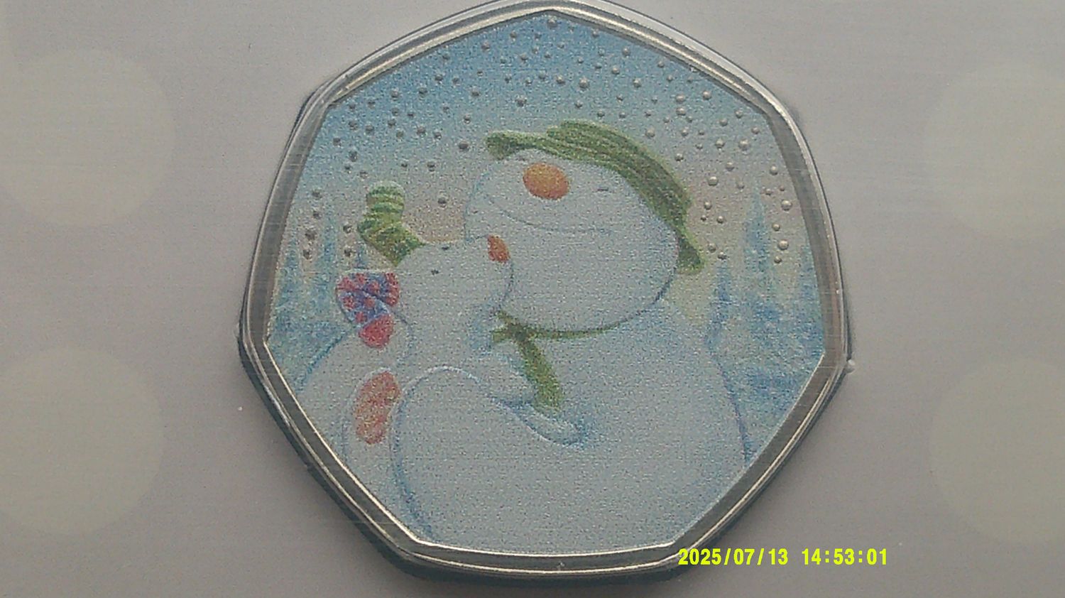2022 - Fifty Pence (The Snowman Coloured)