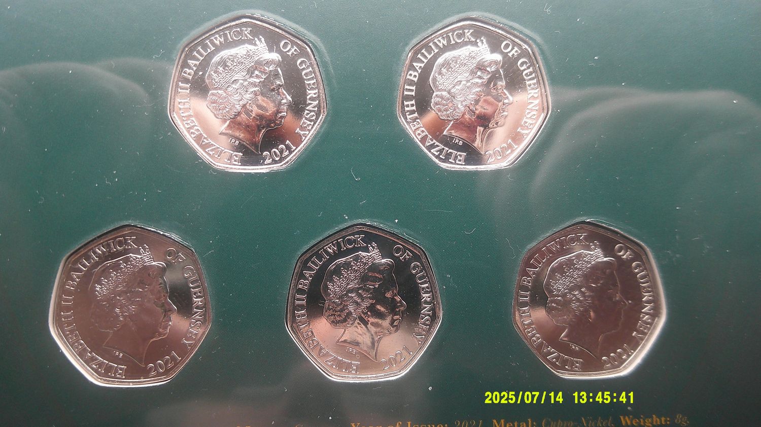 Guernsey Five Coin Fifty Pence Collection - 2021 (Christmas Traditions)