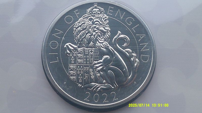 2022 - Five Pounds  Queens Beast (Royal Tudor Beast)