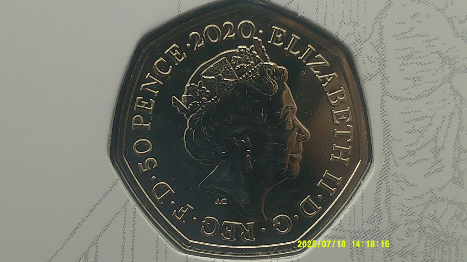 2020 - Fifty Pence (Winnie the Pooh 3 Coin Coloured Set)