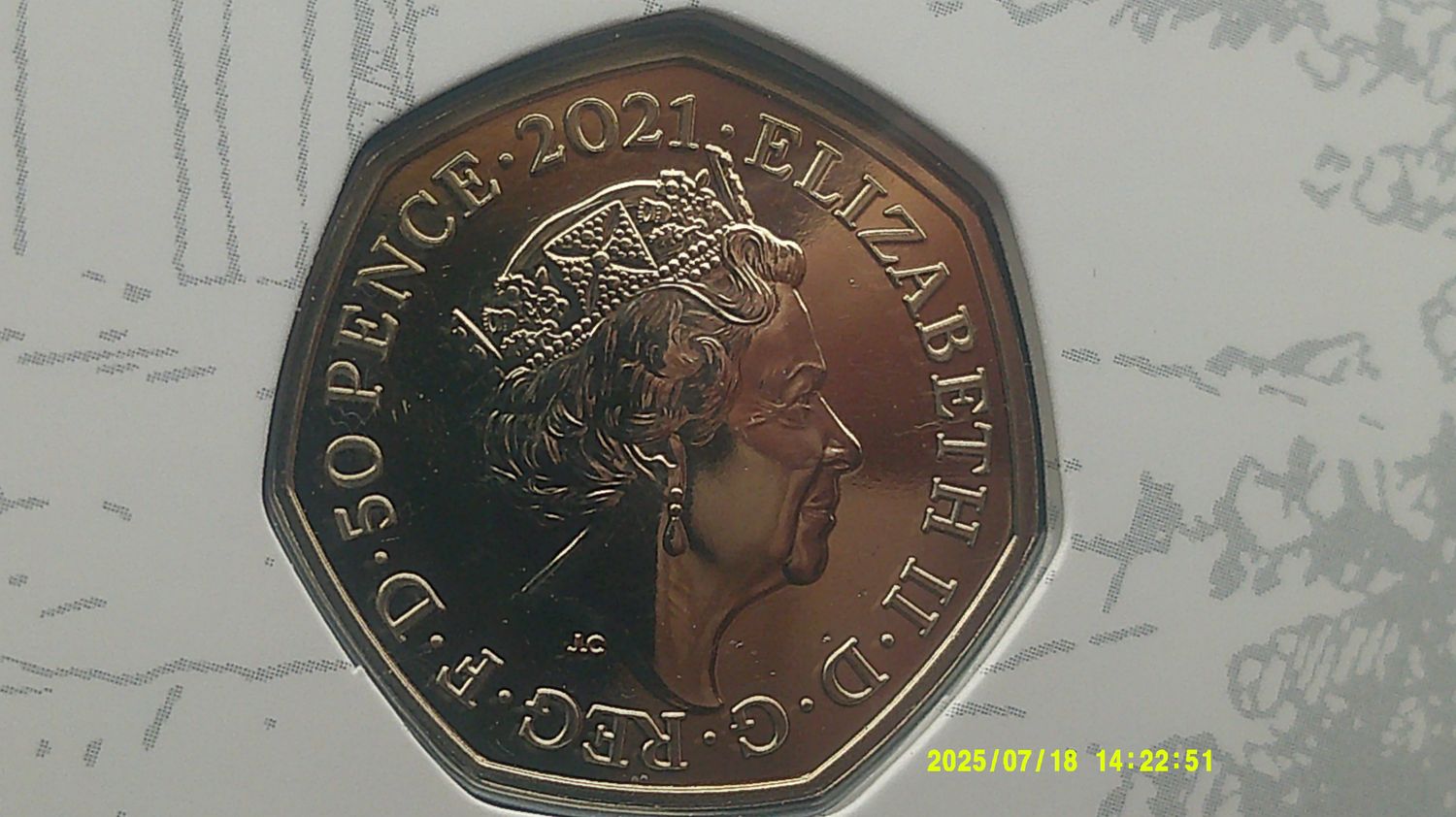 2021 - Fifty Pence (Winnie the Pooh 3 Coin Coloured Set)