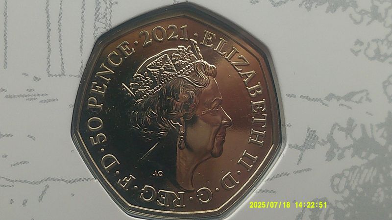 2021 - Fifty Pence (Winnie the Pooh 3 Coin Coloured Set)