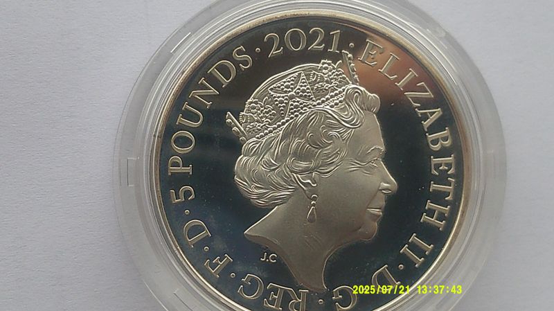 2021 - Five Pound Silver Proof  (150th Anniversary of the Royal Albert Hall) MRPD2