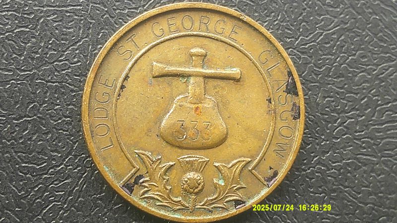 Masonic Penny Token Lodge St George No 333 (Glasgow)