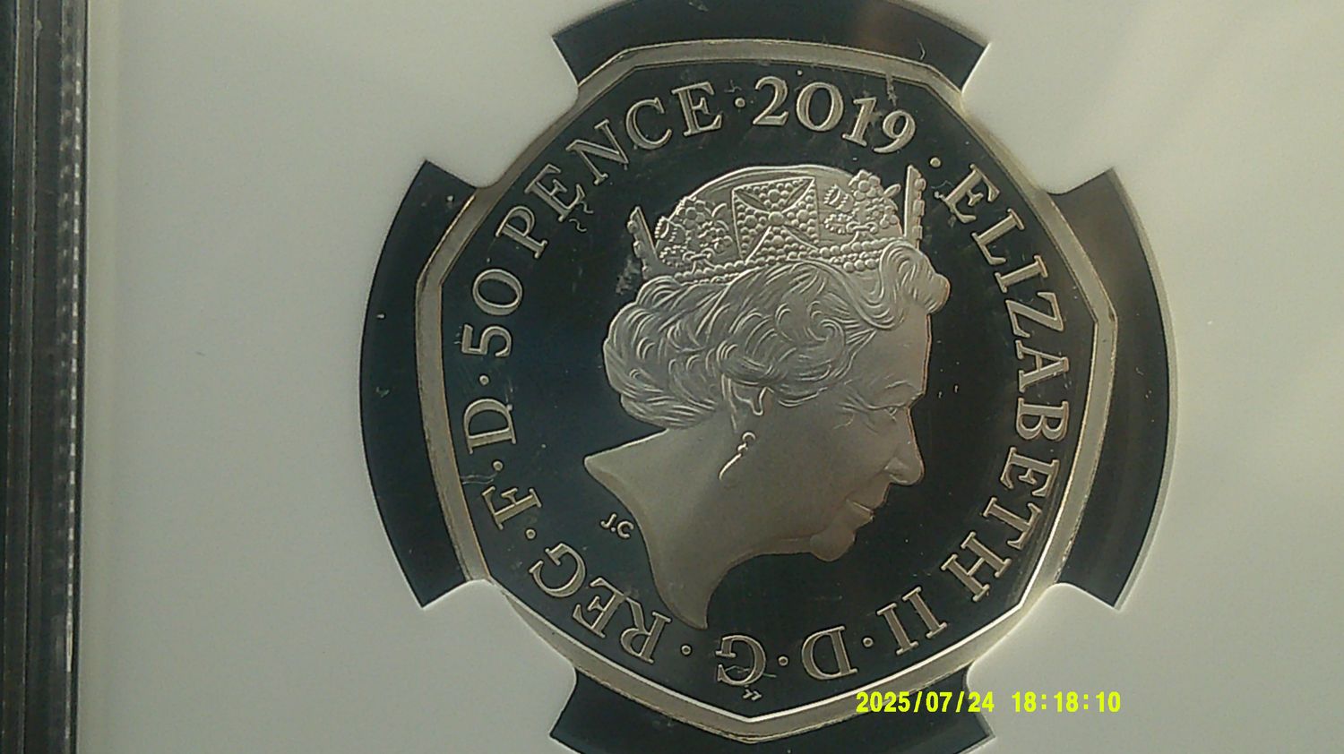 2019 - Silver Proof Piedfort Slabbed  Fifty Pence (Innovation in Science)  MRPD2