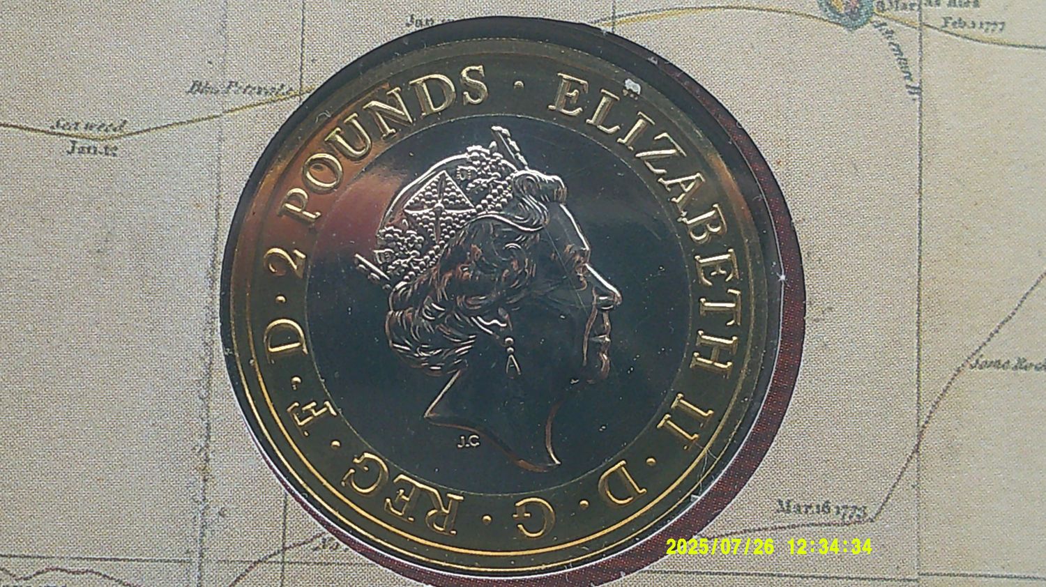 2018 Captain Cook Two Pound Coin in First Day Cover