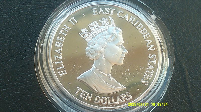 East Caribbean States $10 Silver Proof - 1993(40th  Anniversary of the Coronation) PDHR