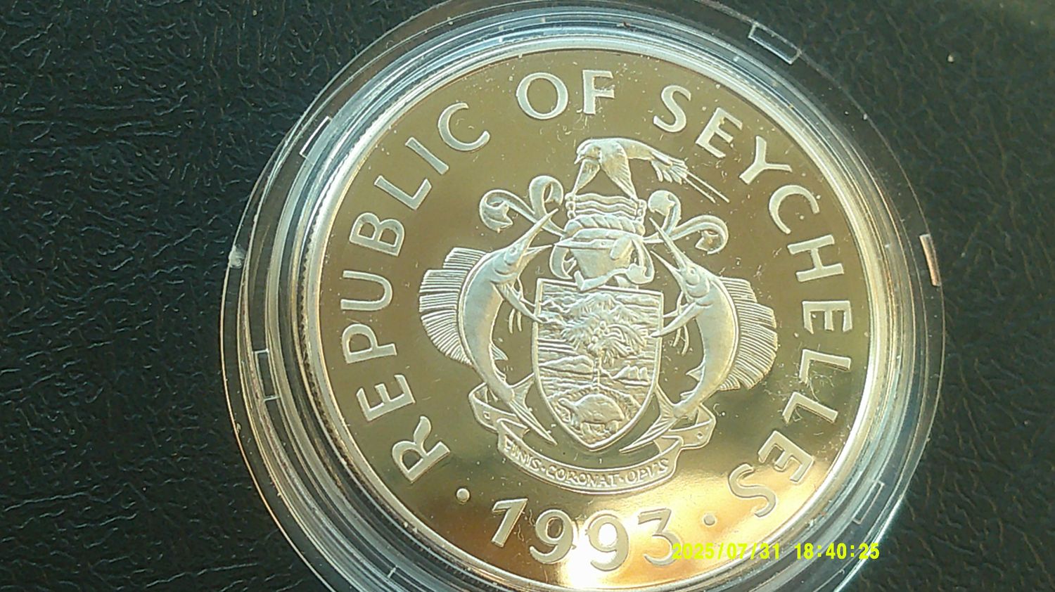 Seychelles 25 Rupees Silver Proof - 1993 (40th Anniversary of the Coronation)  HRPD