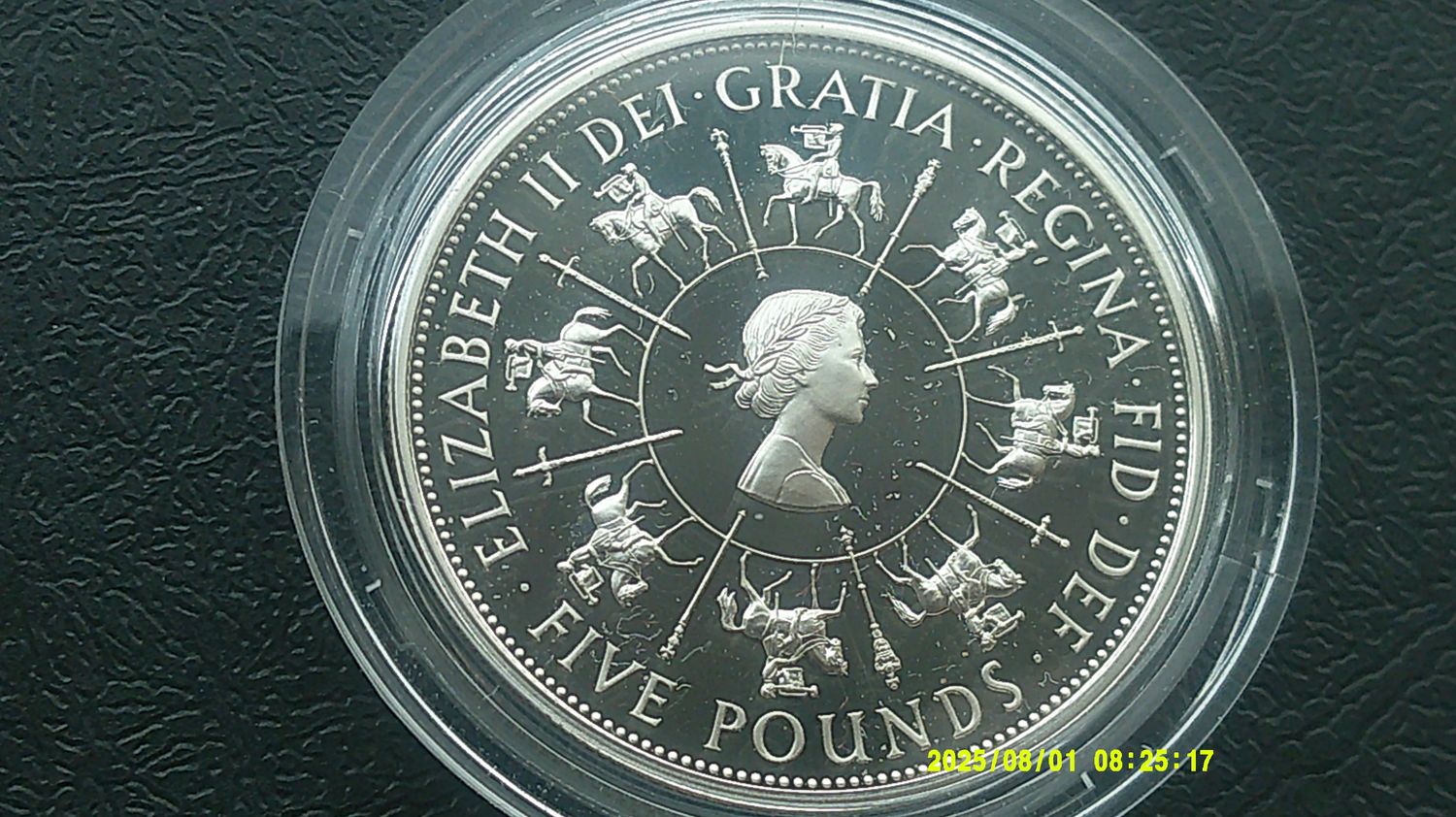 1993- Silver Proof Five Pounds (40th Anniversary of the Coronation)  HRPD