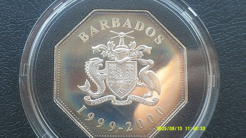 Barbados 5 Dollars Silver Proof - 2000  (Millennium)  PDHR