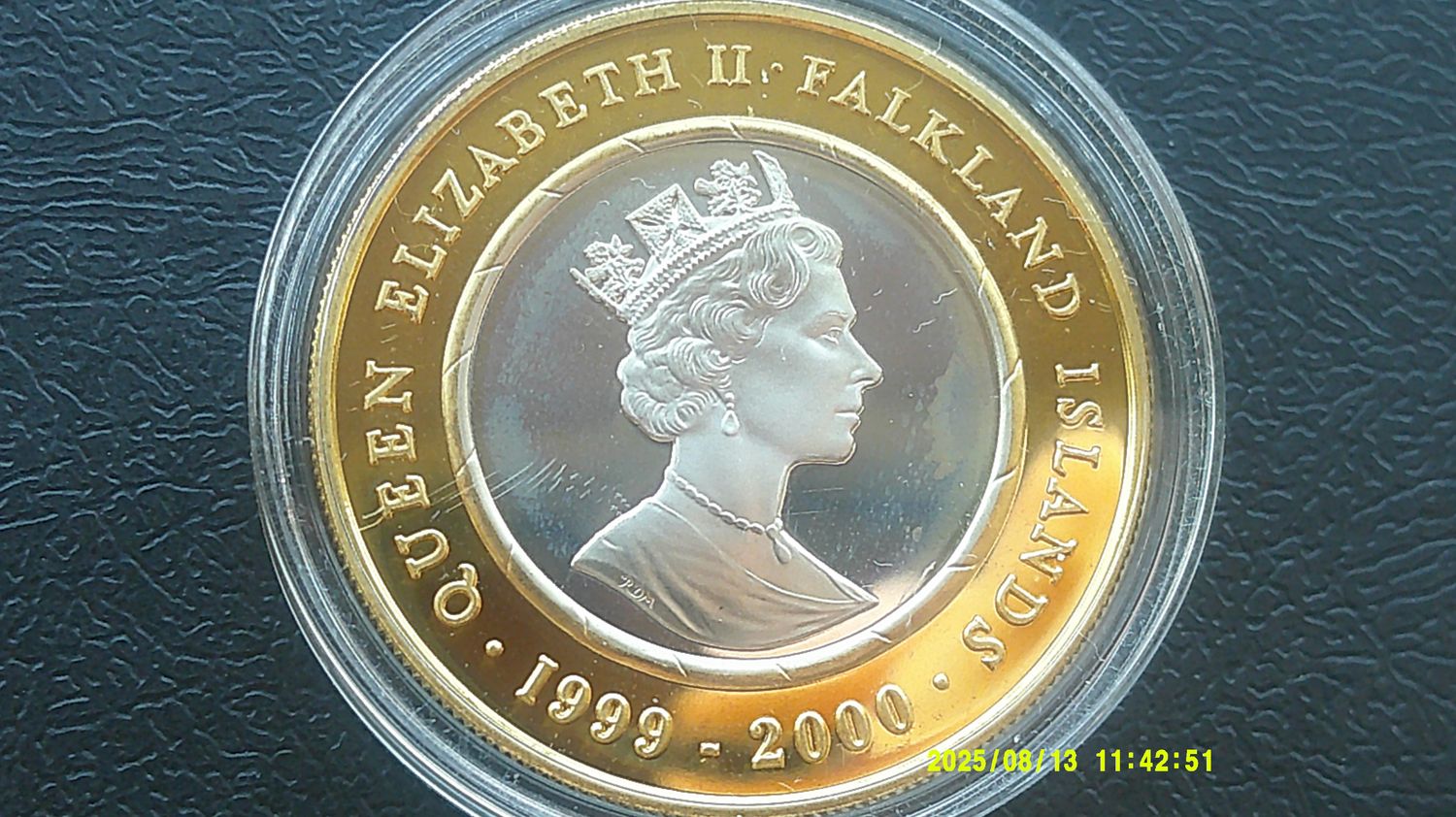 Falkland Islands Silver Proof £2 - 2000 (Millennium)  PDHR