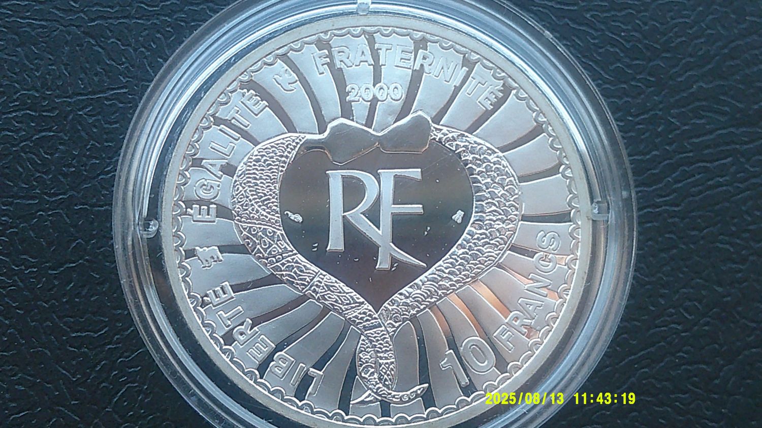 France 10 Francs Silver Proof - 2000 (Millennium) PDHR
