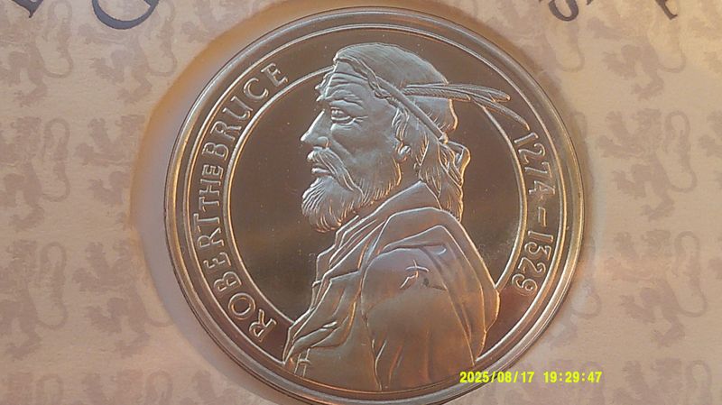 1974 - Silver Proof Medal First Day Cover  (Robert the Bruce) MRPD2