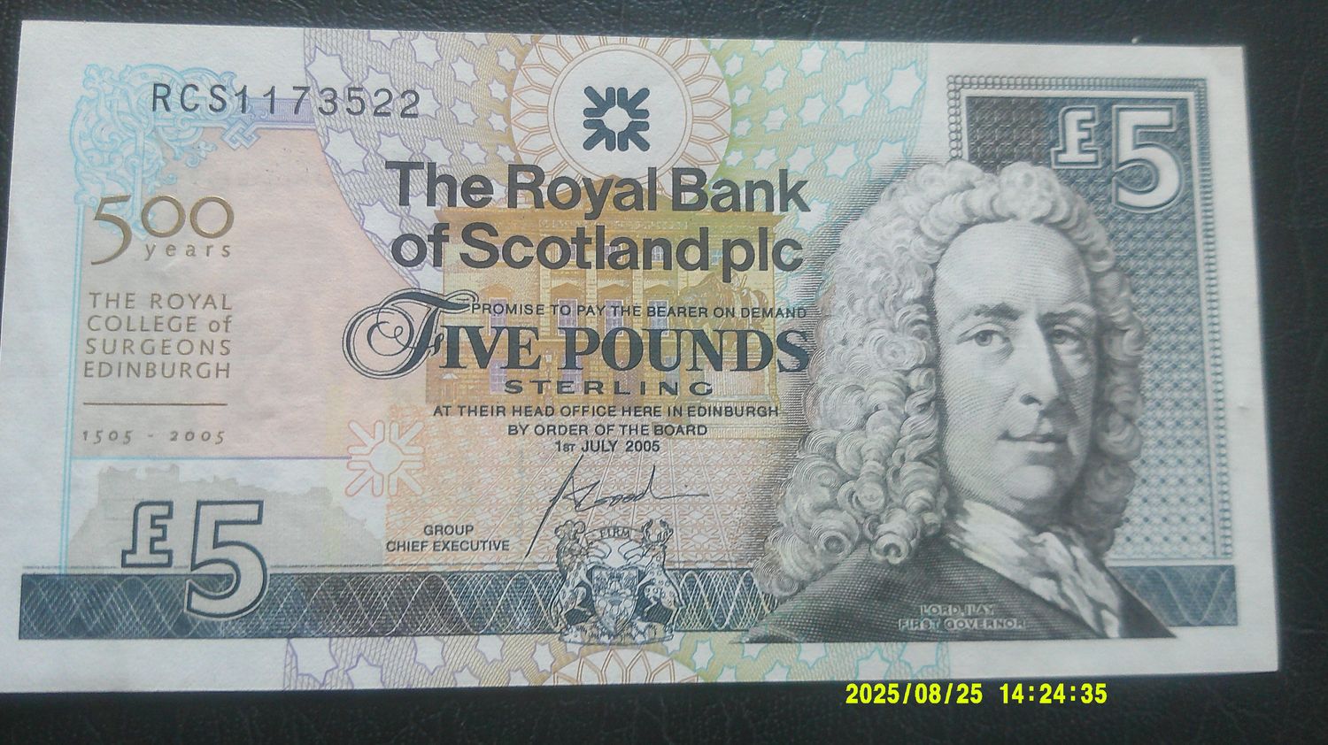 Royal Bank of Scotland £5 - 2005  (Royal College of Surgeons)