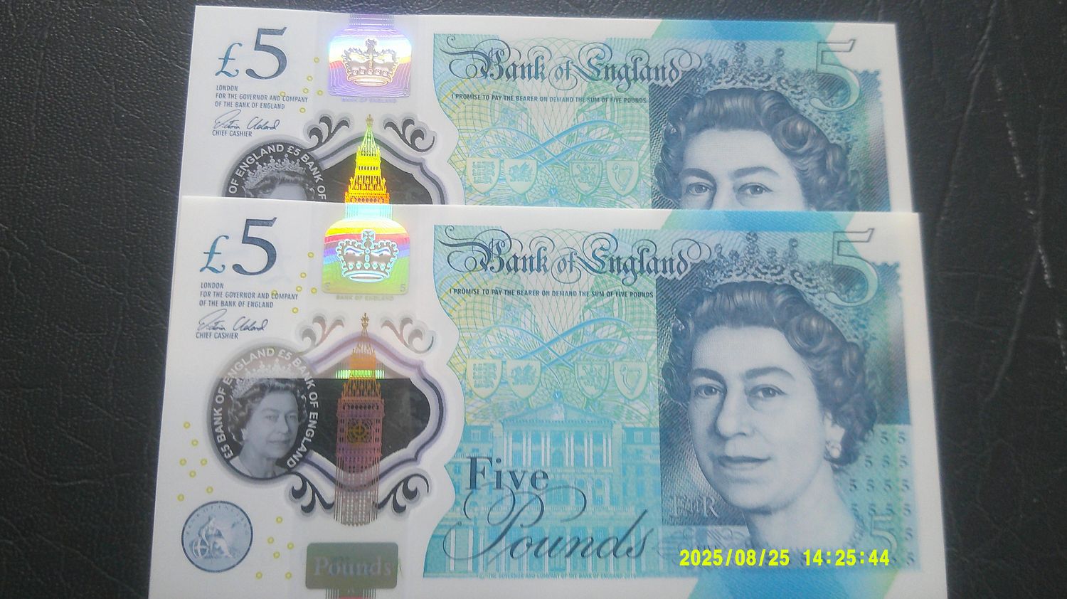 Bank of England £5 - Victoria Cleland (Consecutive Pair)