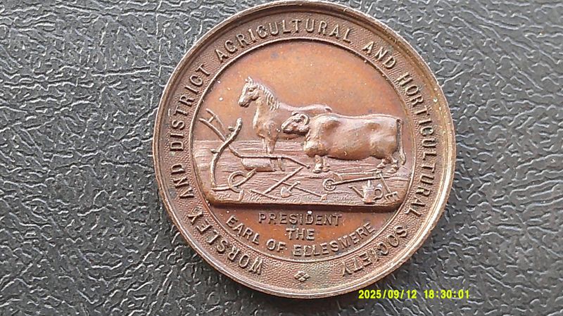 Worsley & District Agricultural & Horticultural Society Medal - 1922