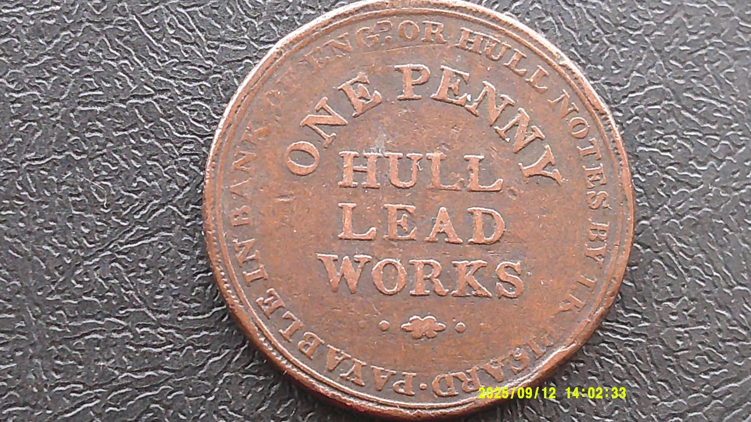 Hull Penny Token  -  1812
