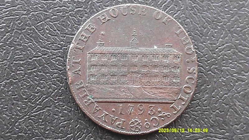 Gatehouse of Fleet Halfpenny Token  -  1793