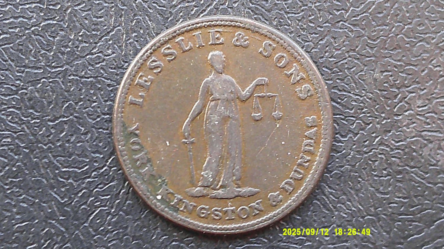 Canada Halfpenny Token  (Leslie and Sons)