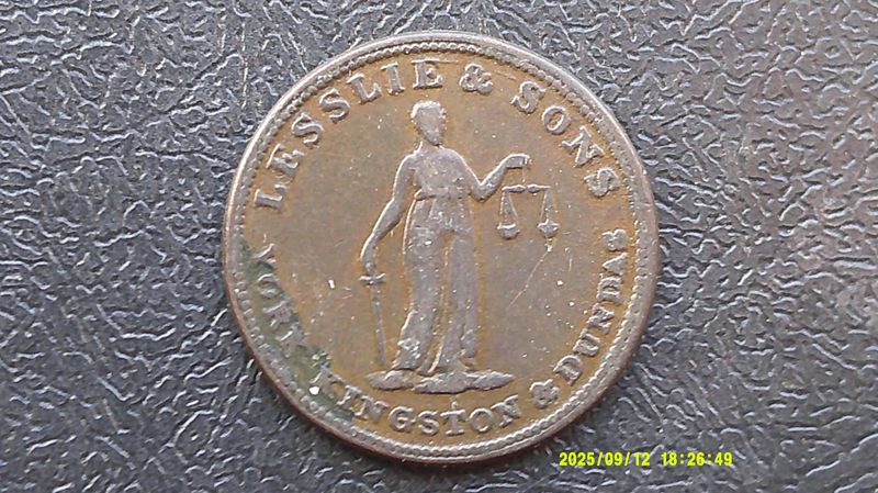 Canada Halfpenny Token  (Leslie and Sons)