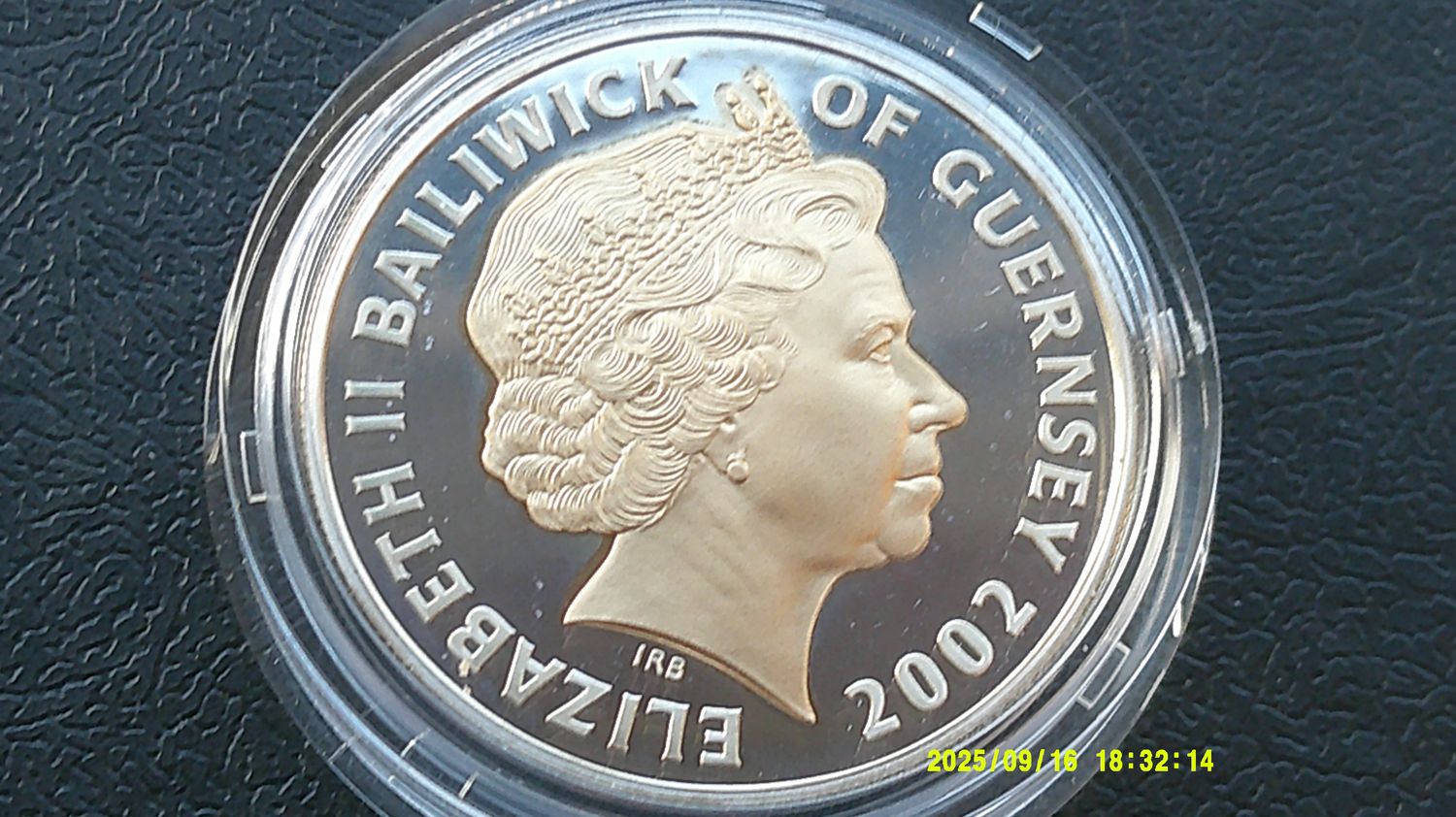 Guernsey £5 Silver Proof - 2002 (Golden Jubilee)  ( PDHR)
