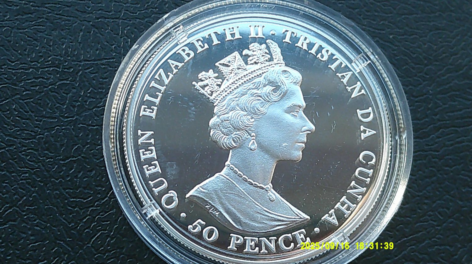 Tristan da Cunha Fifty Pence Silver Proof - 2001 (100th Anniversary of the Death of Queen Victoria) HRPD