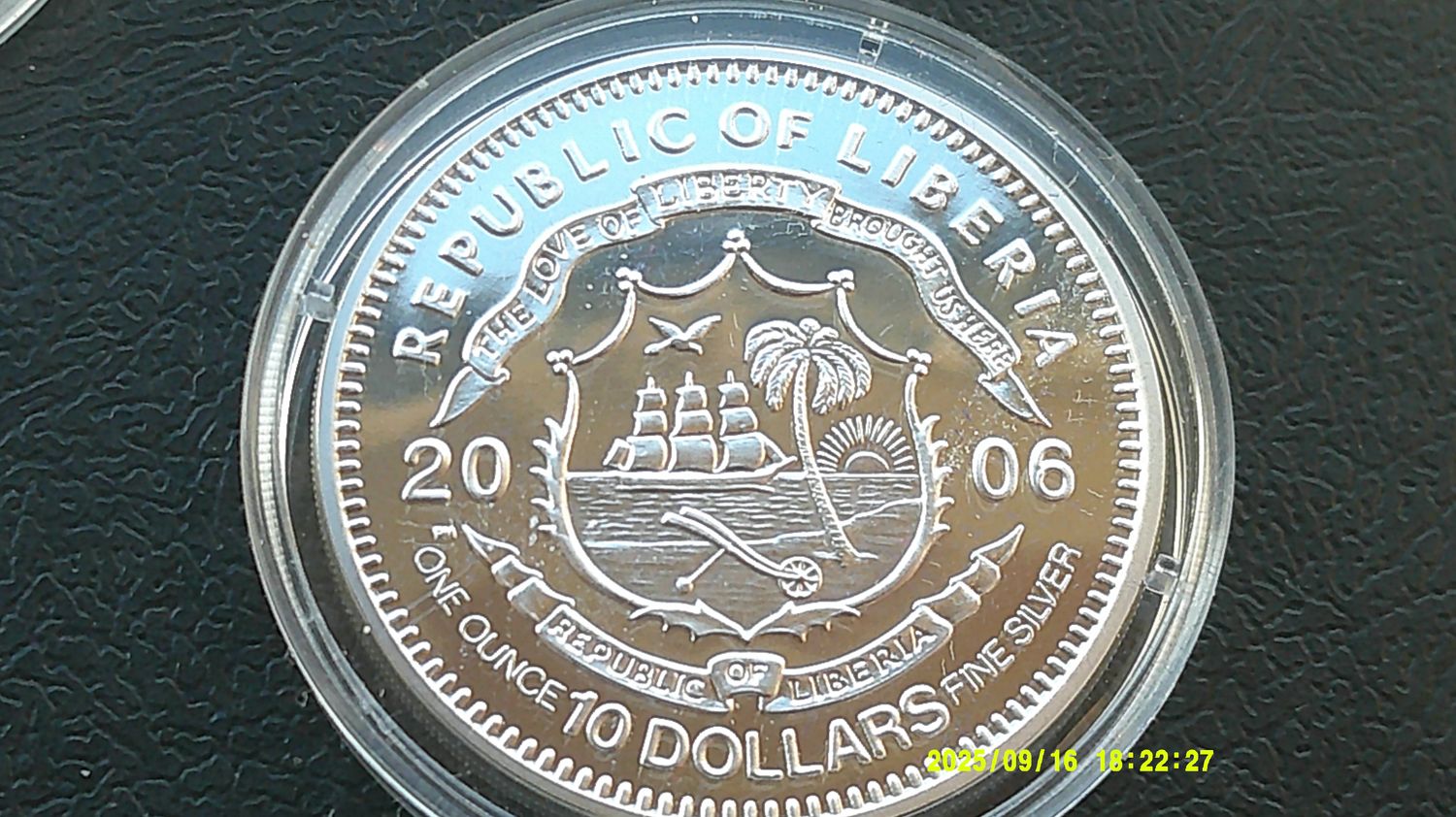 Liberia 10 Dollars Silver Proof - 2006 (Queens 80th Birthday) HRPD