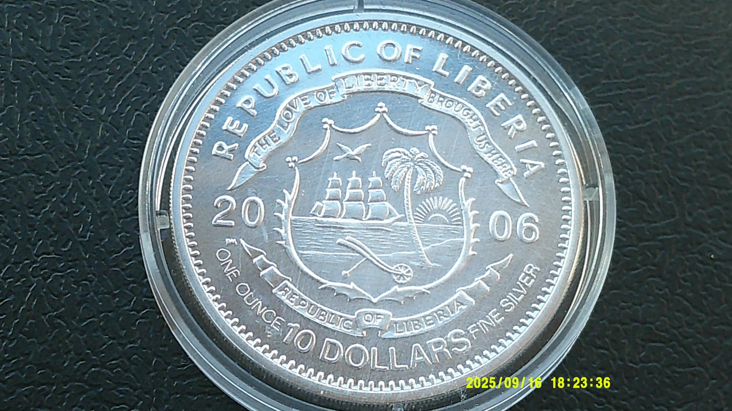 Liberia 10 Dollars Silver Proof - 2006  (Queens 80th Birthday) HRPD