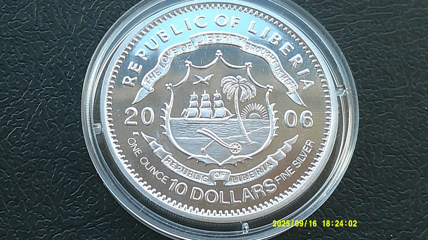 Liberia 10 Dollars Silver Proof - 2006 (Queens 80th Birthday ) HRPD