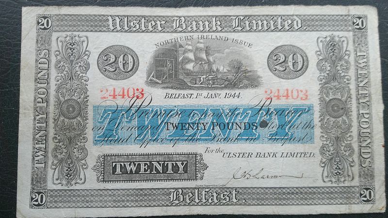 Ulster Bank £20 - 1944