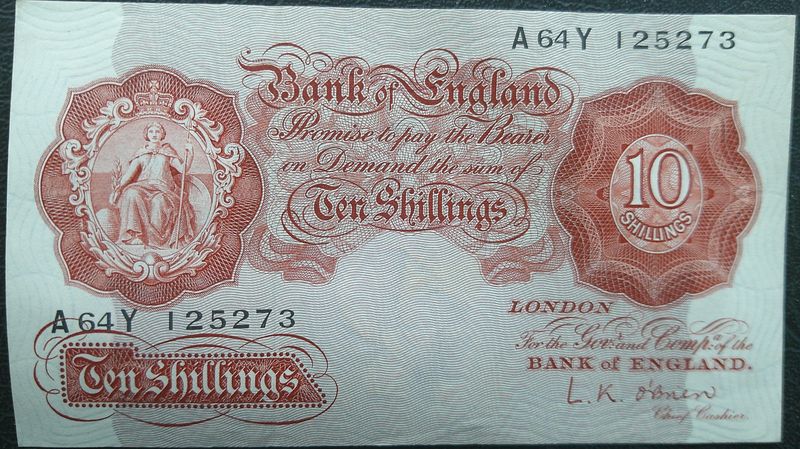 Bank of England 10/- - 1955