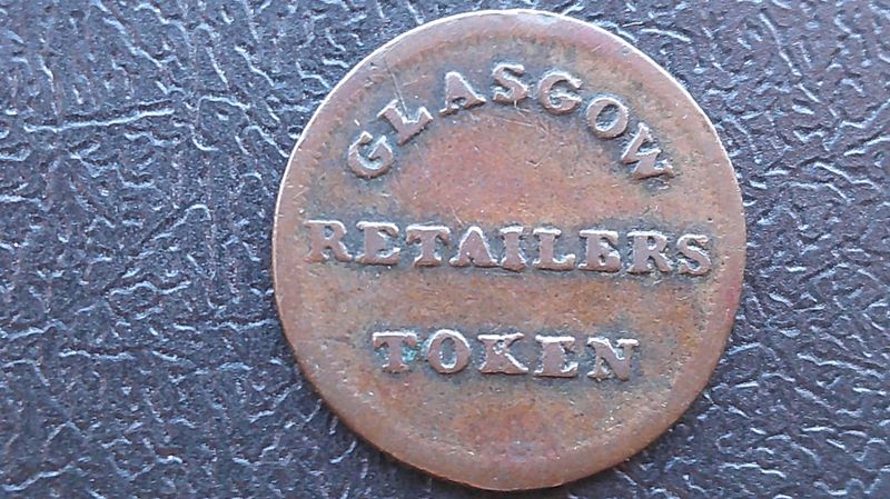 Glasgow Retailers Farthing Token  -  1830