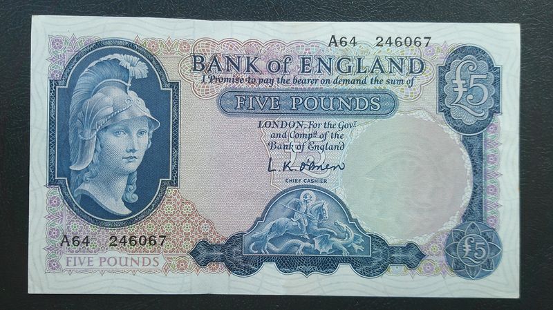 Bank of England £5  -  1961