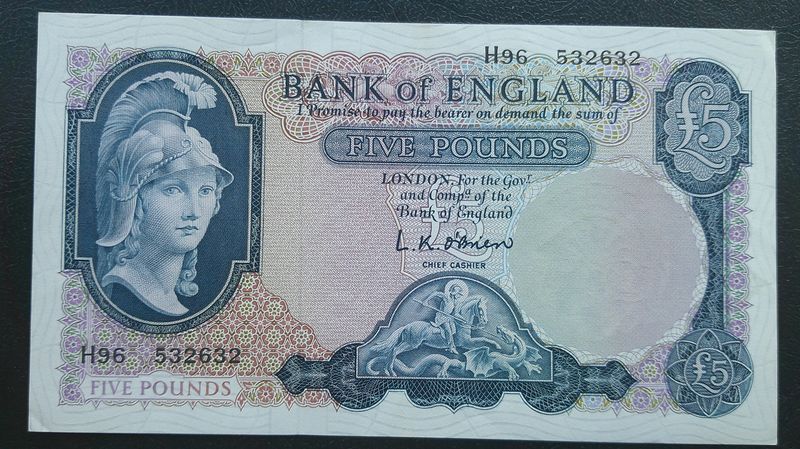 Bank of England £5 - 1961