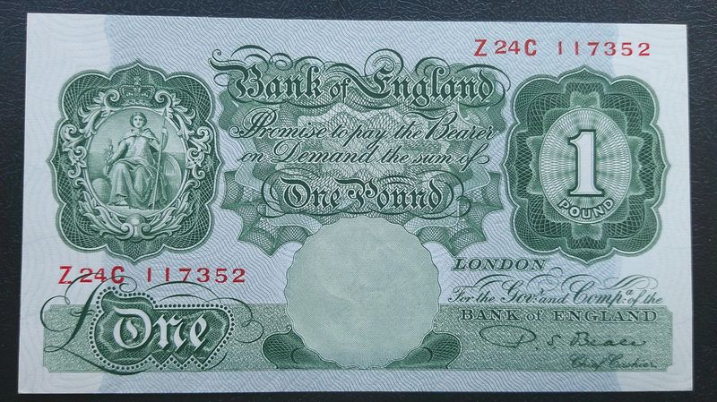 Bank of England £1 - From March 1950 (Scarce)