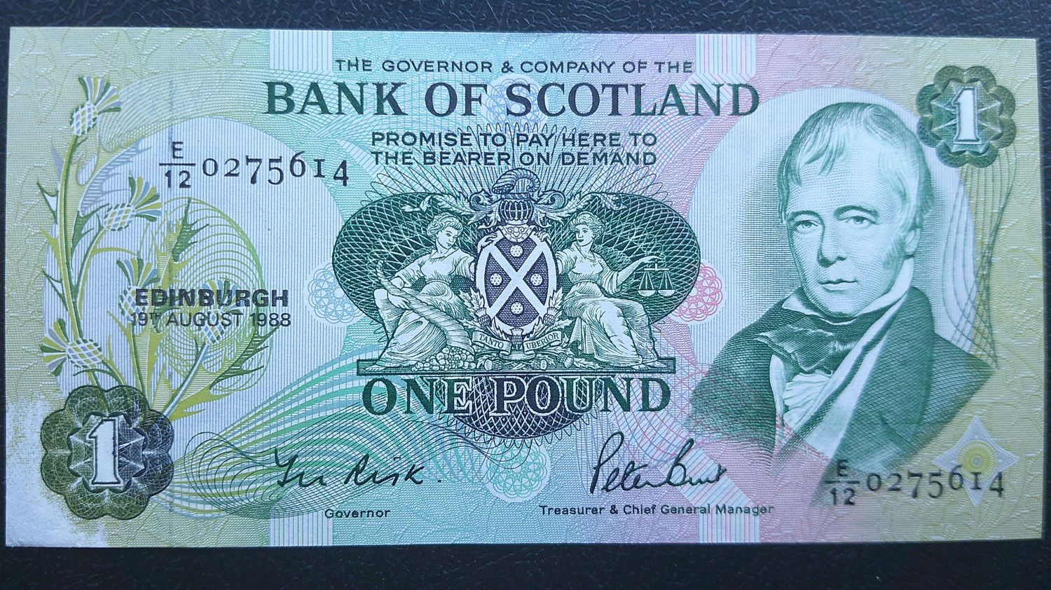 Bank of Scotland £1 - 1988