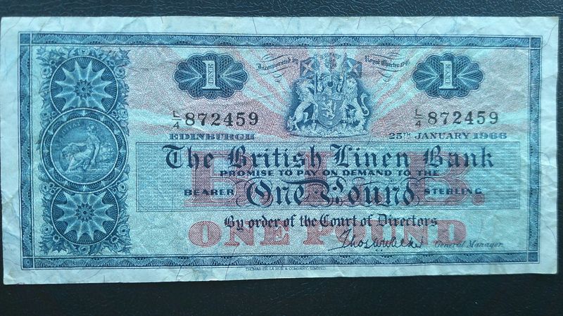 British Linen Bank £1 - 1966