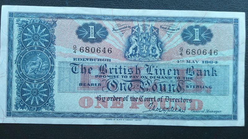 British Linen Bank £1 - 1964