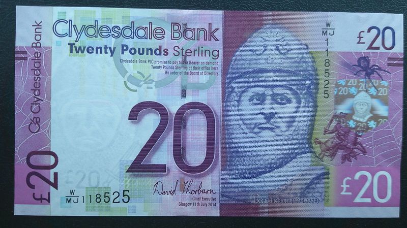 Clydesdale Bank £20  - 2014